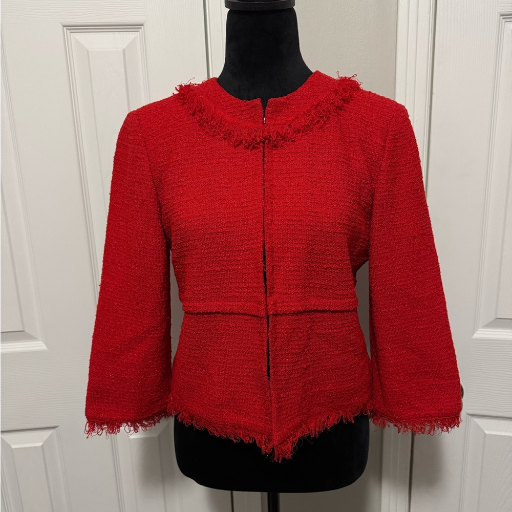 Stunning red St. John Couture jacket size 4.